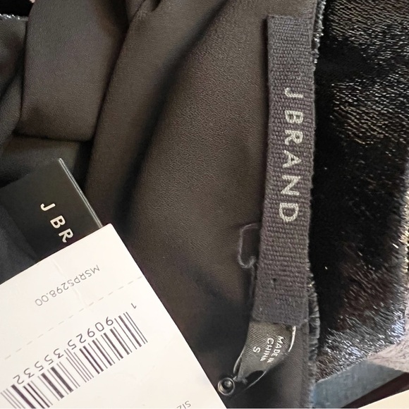 J Brand Brielle Velvet Mini Slip Dress Black Strappy LBD NEW Size Small $298 - Picture 8 of 10